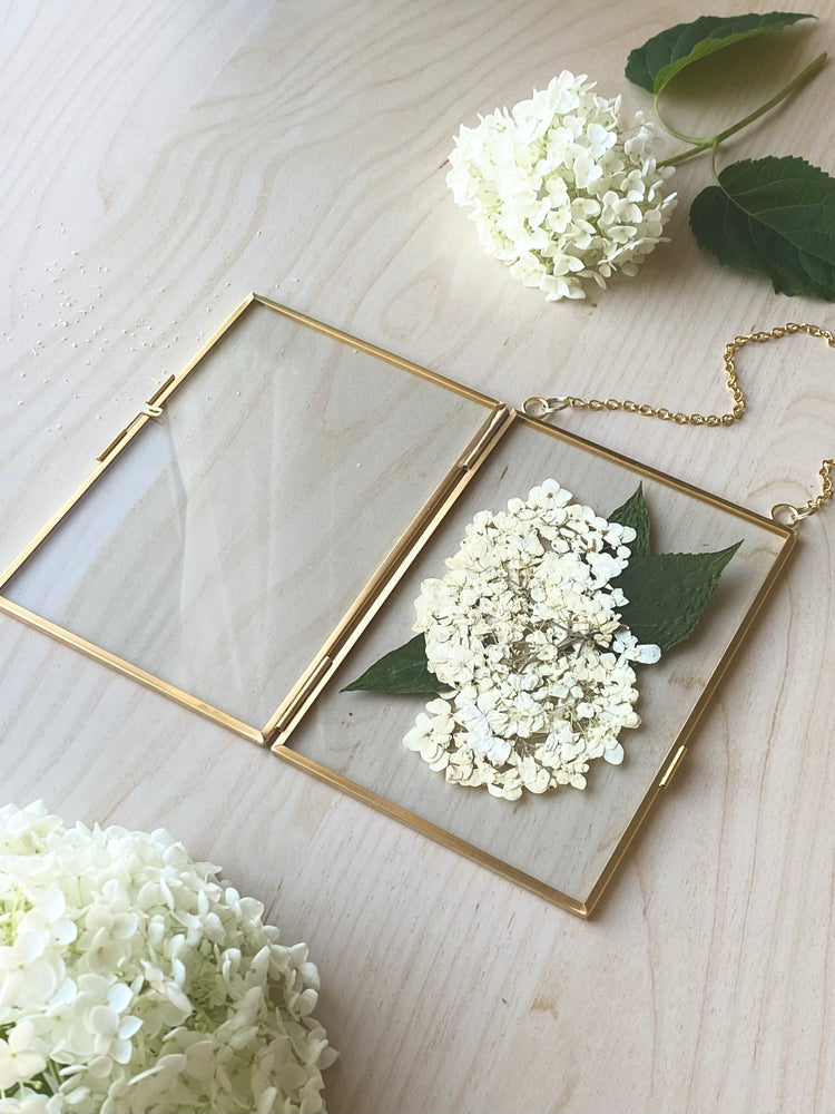 Hanging Double Glass Frames | Small Geometric Floating Glass Frames | Set of 3 or 4