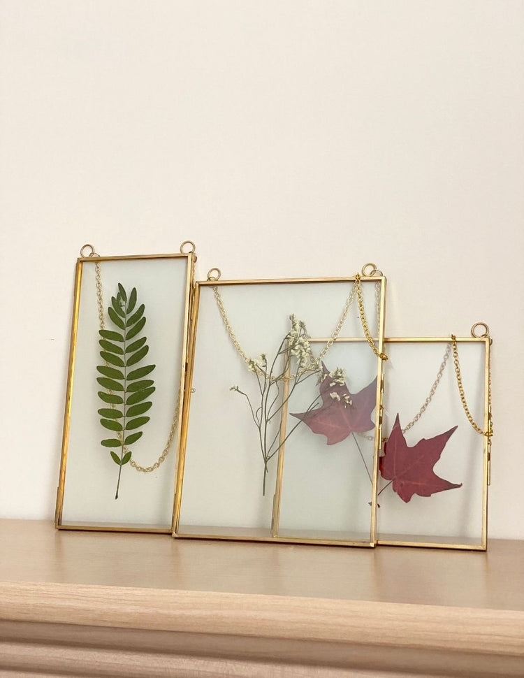 Hanging Double Glass Frames | Set of 3 Collection - 6x6, 6x8, 4x9